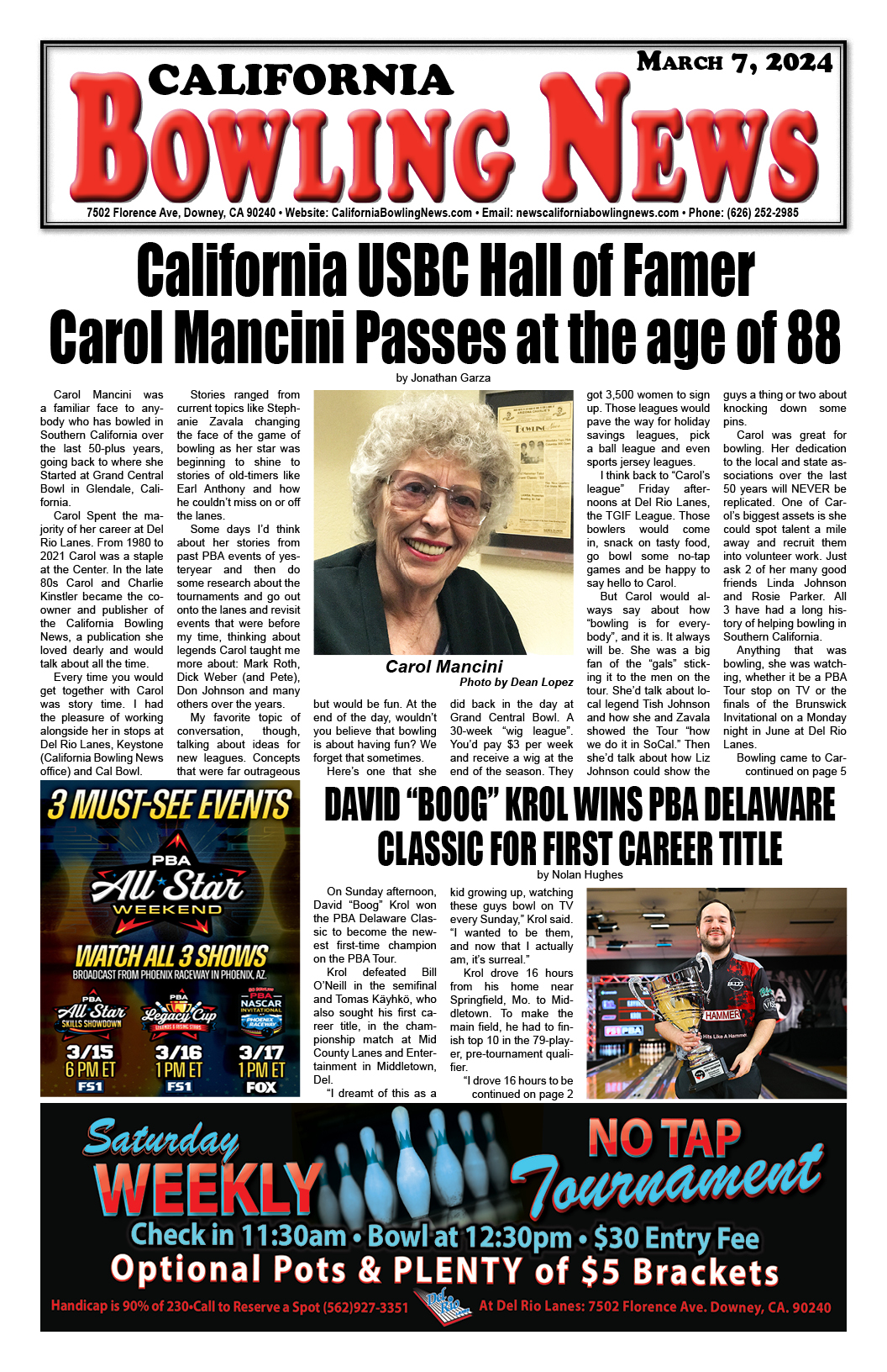 2024 California Bowling News